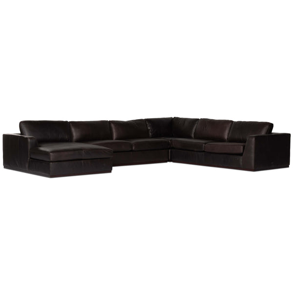 home fashion Colt 4 Piece Leather Sectional Heirloom Cigar by Four Hands