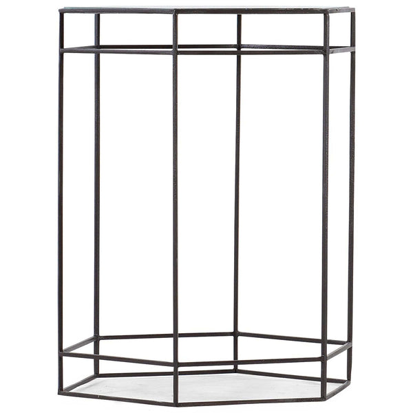 home fashion Commerce & Market Glass Top Accent Table