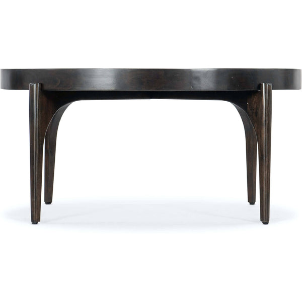 Home Fashion Commerce & Market Round Cocktail Table Dark Wood