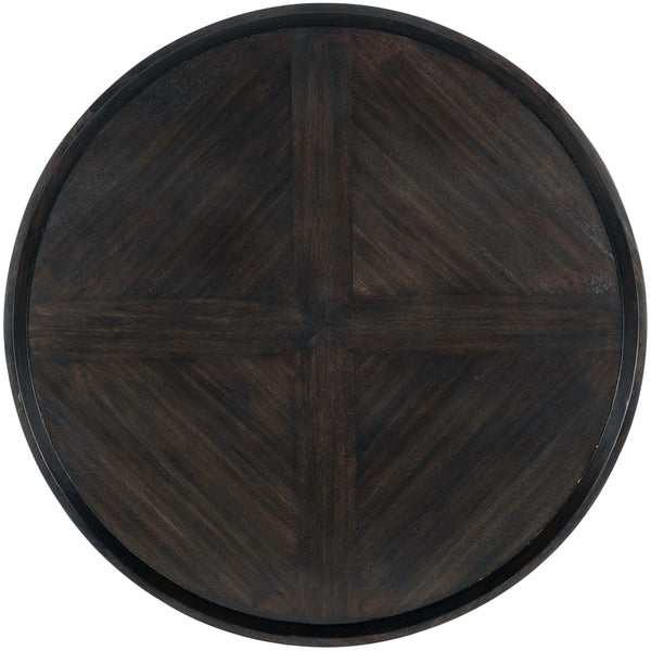 Home Fashion Commerce & Market Round Cocktail Table Dark Wood
