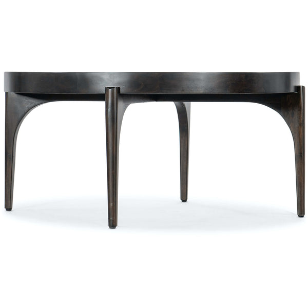 home fashion Commerce & Market Round Cocktail Table Dark Wood