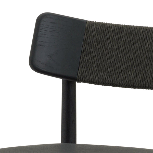 Home Fashion Converse Leather Bar & Counter Stool Charcoal