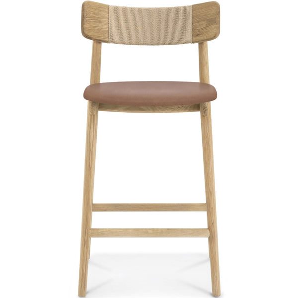 Home Fashion Converse Leather Bar & Counter Stool Natural