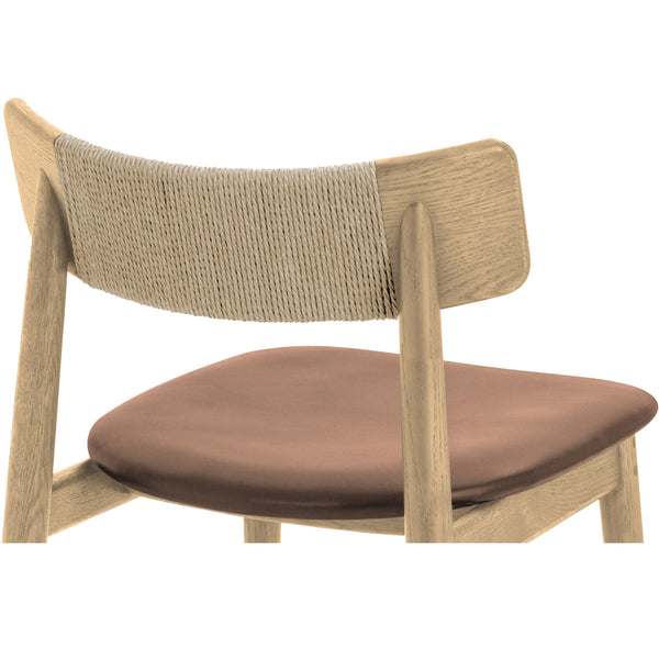 Home Fashion Converse Leather Bar & Counter Stool Natural