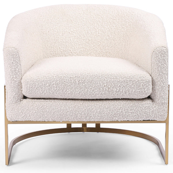 Home Fashion Corbin Chair Knoll Natural/Satin Brass By Four Hands