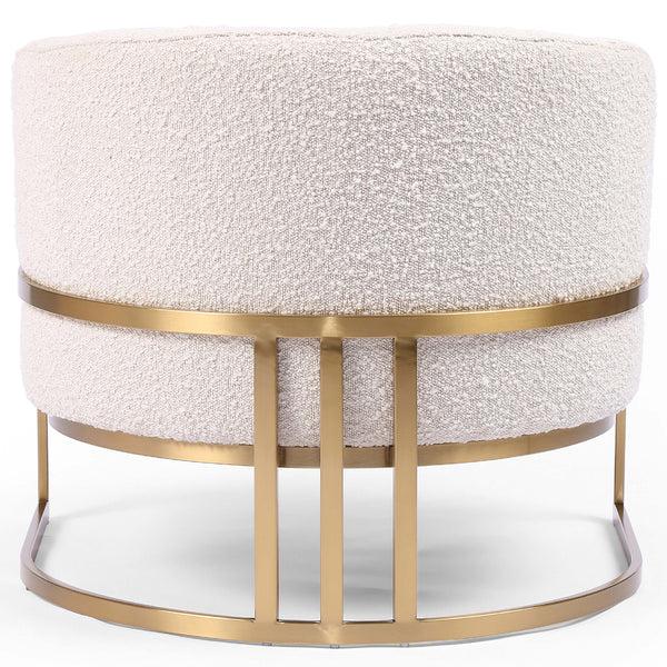 Home Fashion Corbin Chair Knoll Natural/Satin Brass By Four Hands