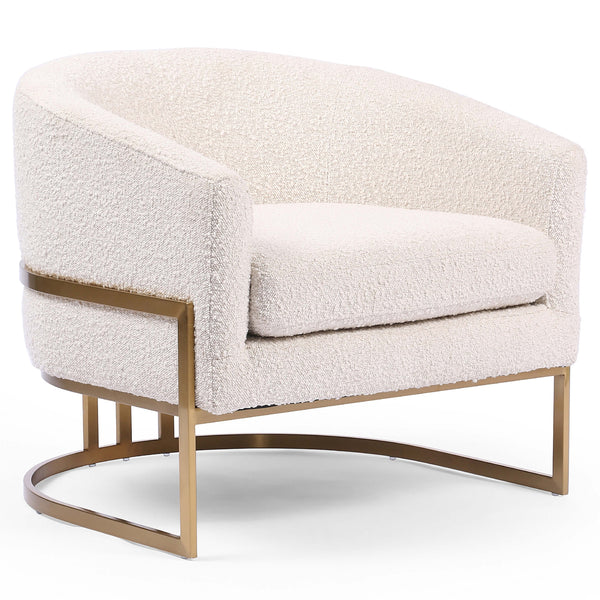 home fashion Corbin Chair Knoll Natural/Satin Brass by Four Hands