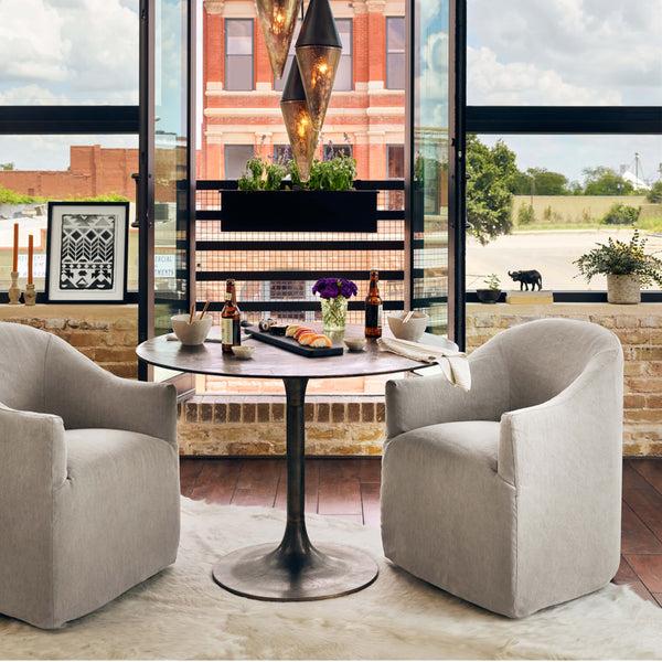 Home Fashion Cove Dining Chair Heather Twill Stone Set Of 2 By Four Hands