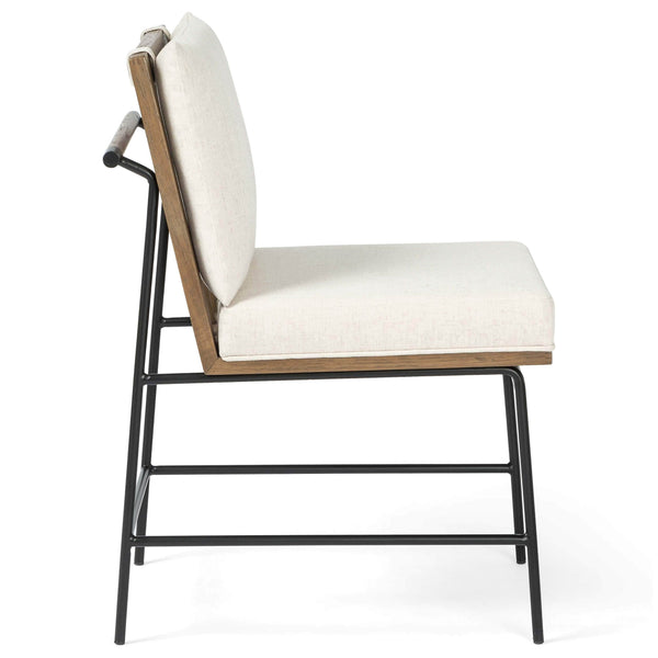 Home Fashion Crete Dining Chair Savile Flax / Brown Frame Set Of 2 By Four Hands