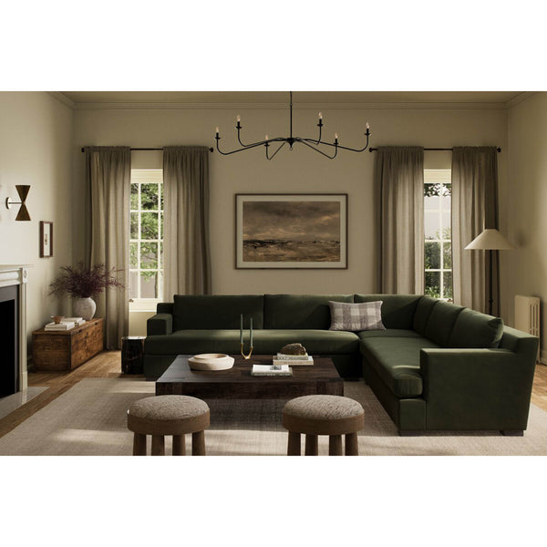 Home Fashion Crispin 3 Piece Sectional Surrey Olive By Four Hands