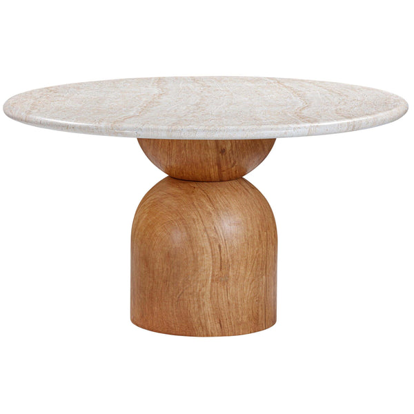 home fashion Cynthia Outdoor Round Dining Table Travertine