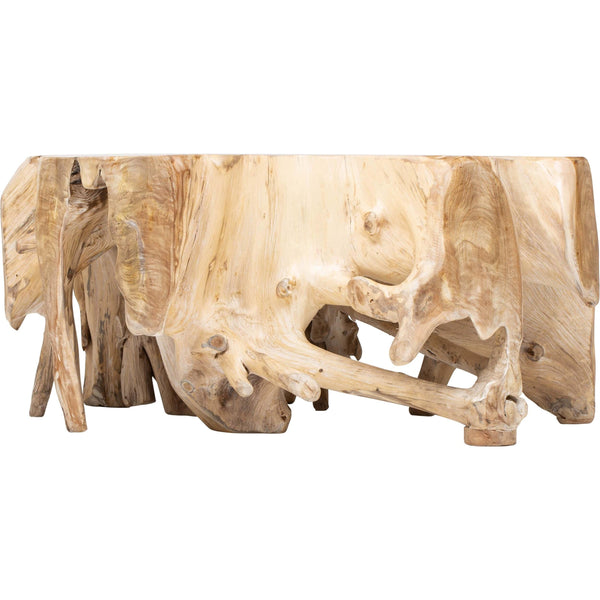 Home Fashion Cypress Root Coffee Table Natural White Wash
