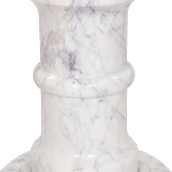 Home Fashion Cyprus End Table Veined White Marble By Four Hands