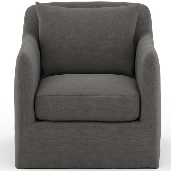 Home Fashion Dade Outdoor Swivel Chair Charcoal By Four Hands