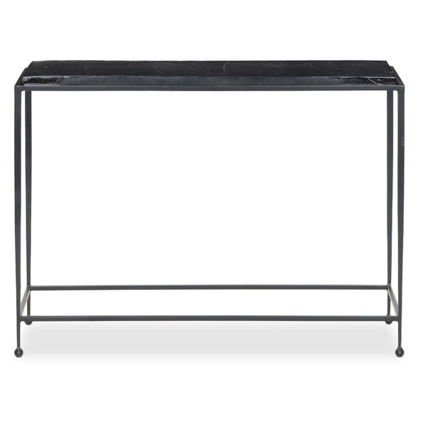 Home Fashion Dalston Cast Glass Console Table Smoked Black By Four Hands