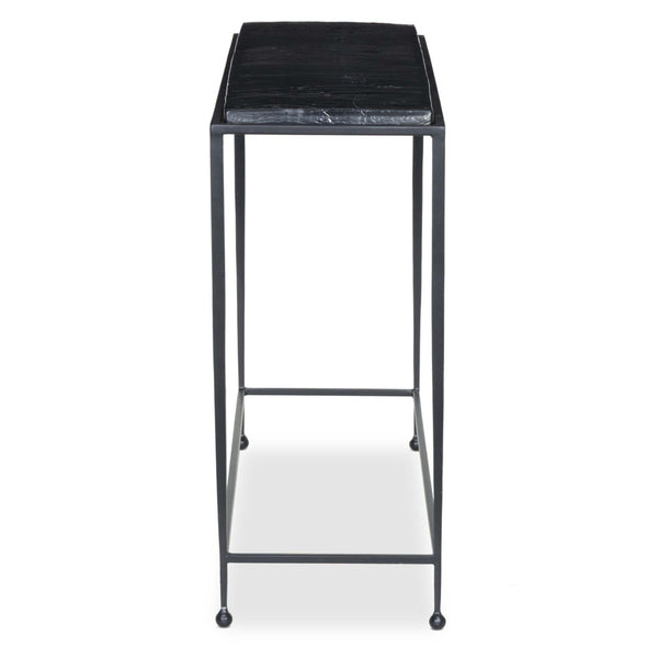 Home Fashion Dalston Cast Glass Console Table Smoked Black By Four Hands