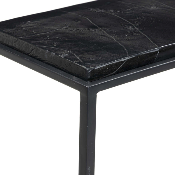 Home Fashion Dalston Cast Glass Console Table Smoked Black By Four Hands