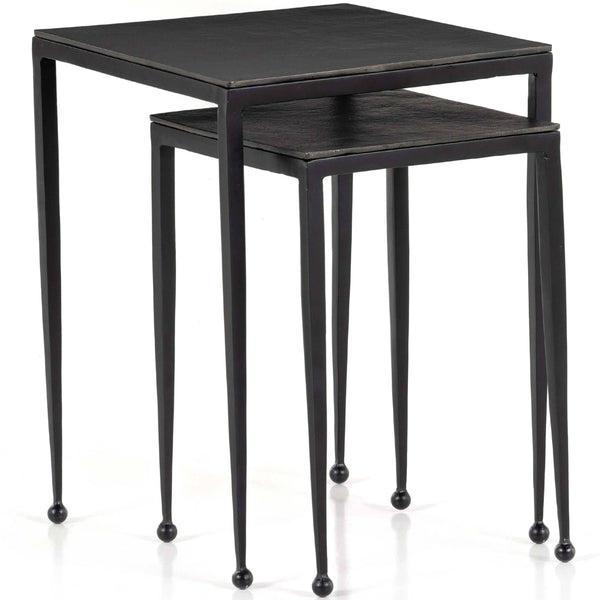 home fashion Dalston Nesting End Tables Raw Black by Four Hands