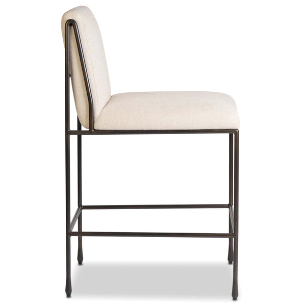 Home Fashion Decker Stool Crypton Wayfarer Snow By Four Hands