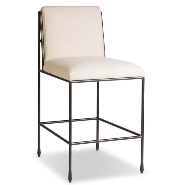 home fashion Decker Stool Crypton Wayfarer Snow by Four Hands