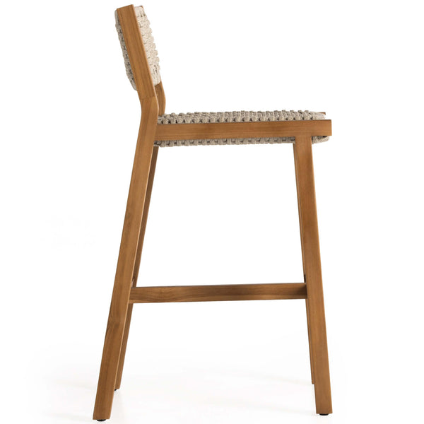 Home Fashion Delano Outdoor Bar & Counter Stool Natural Teak By Four Hands