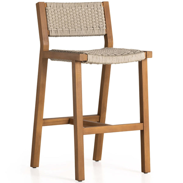 home fashion Delano Outdoor Bar & Counter Stool Natural Teak by Four Hands