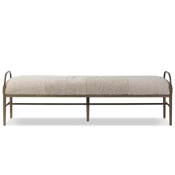 Home Fashion Demi Accent Bench Beige By Amber Lewis X Four Hands