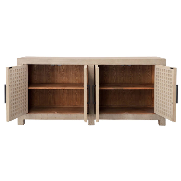 Home Fashion Devina 4 Door Sideboard Light Warm Wash