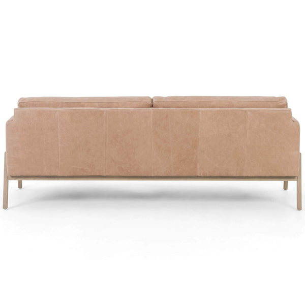Home Fashion Diana 84" Leather Sofa Palermo Nude By Four Hands