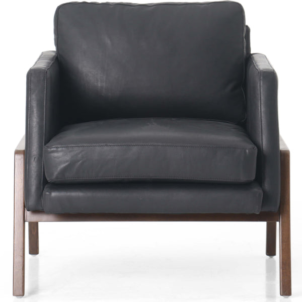 Home Fashion Diana Leather Chair Heirloom Black By Four Hands