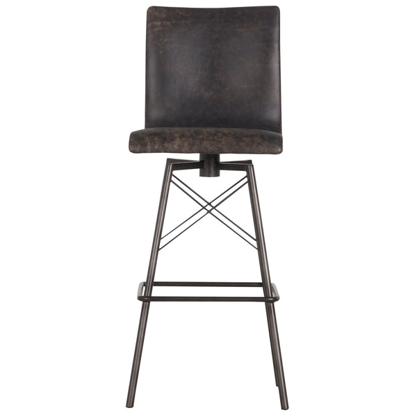 Home Fashion Diaw Swivel Bar & Counter Stool Rialto Ebony By Four Hands