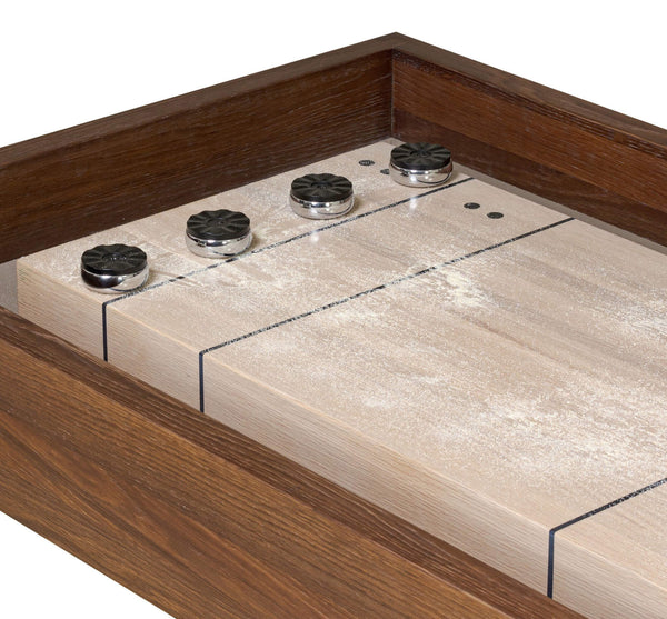 Home Fashion District Eight Large Shuffleboard Table Smoked Oak By Four Hands