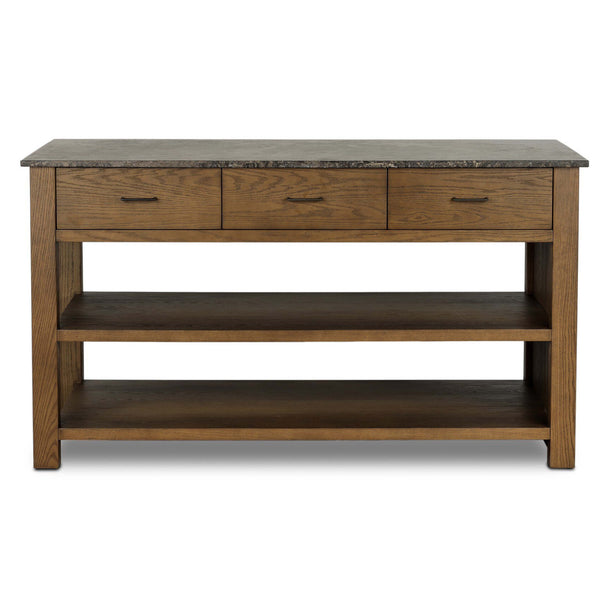 Home Fashion Divina Kitchen Island Warm Grey Marble By Four Hands