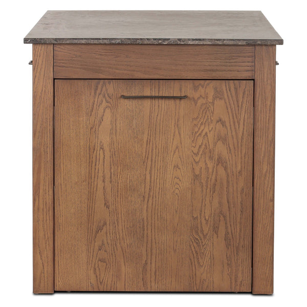 Home Fashion Divina Kitchen Island Warm Grey Marble By Four Hands