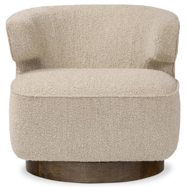 Home Fashion Dottie Swivel Chair Berber Oatmeal By Four Hands
