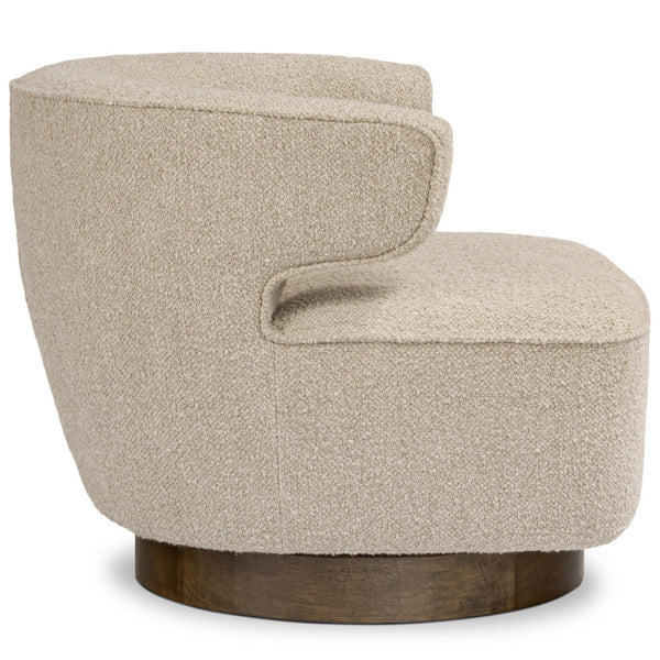 Home Fashion Dottie Swivel Chair Berber Oatmeal By Four Hands