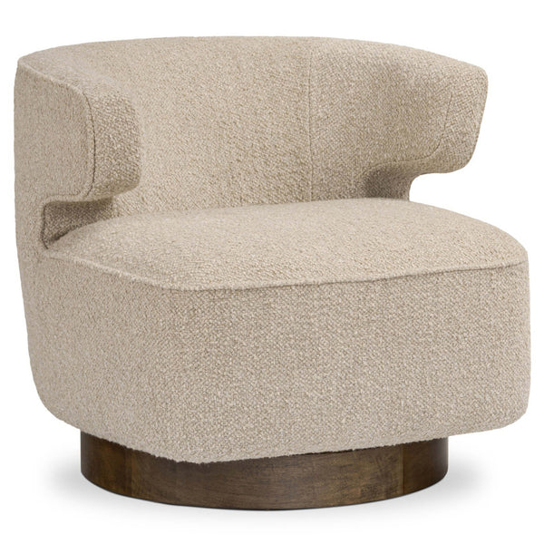 home fashion Dottie Swivel Chair Berber Oatmeal by Four Hands