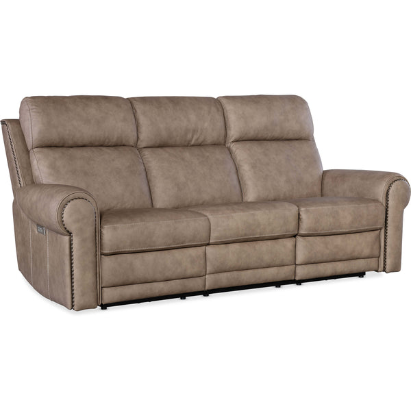 Home Fashion Duncan Leather Power Sofa Kalahari Camel