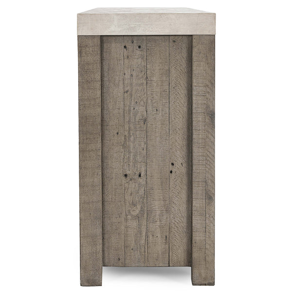 Home Fashion Durant 4 Door Sideboard Distressed Gray