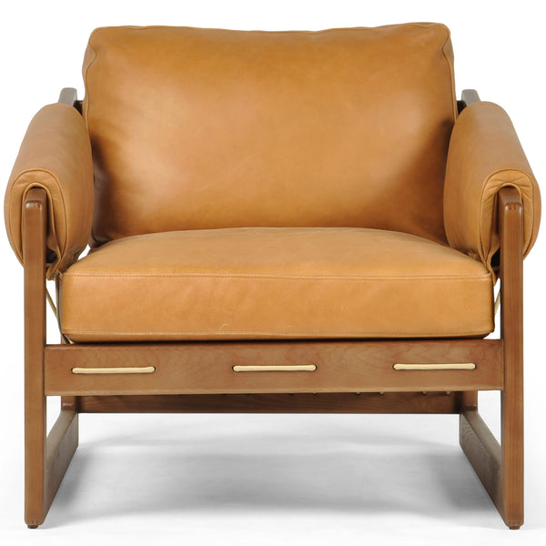 Home Fashion Dustin Leather Chair Palermo Cognac By Four Hands