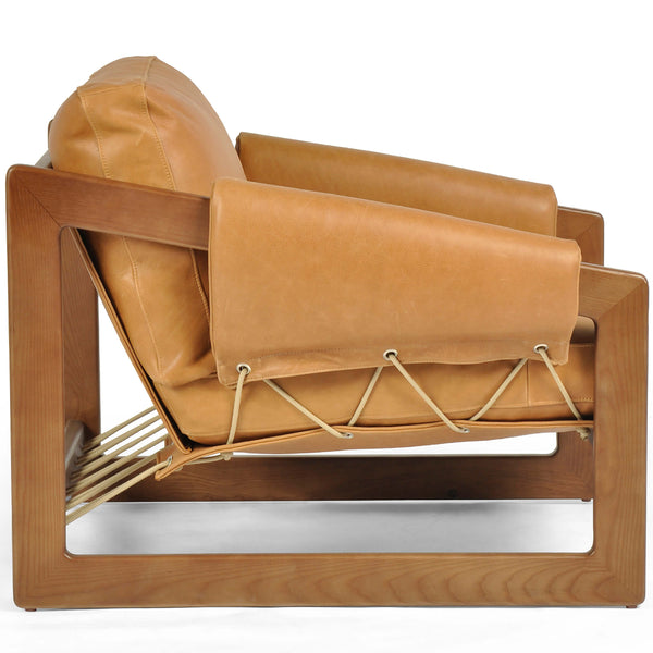 Home Fashion Dustin Leather Chair Palermo Cognac By Four Hands