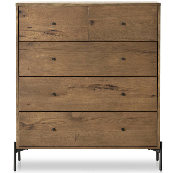 Home Fashion Eaton 5 Drawer Dresser Amber Oak By Four Hands