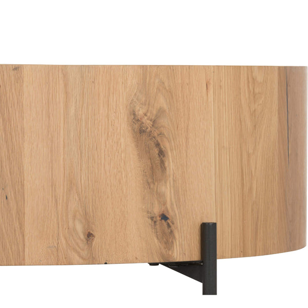 Home Fashion Eaton Drum Coffee Table Light Oak Resin By Four Hands