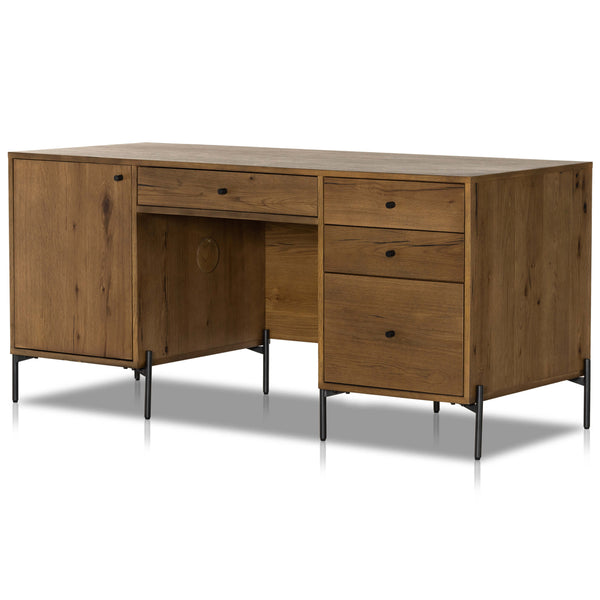 home fashion Eaton Executive Desk Amber Oak by Four Hands