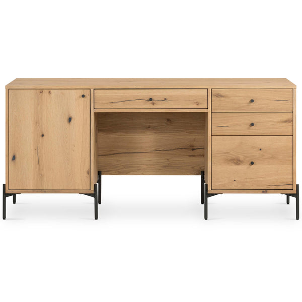 Home Fashion Eaton Executive Desk Light Oak Resin By Four Hands