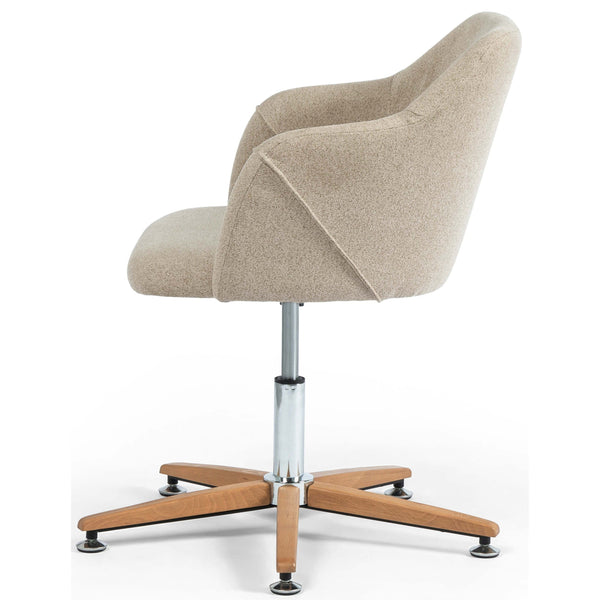 Home Fashion Edna Desk Chair Fedora Oatmeal By Four Hands