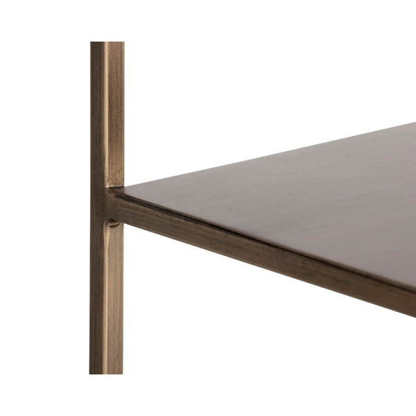 Home Fashion Eiffel Large Low Bookcase Antique Brass