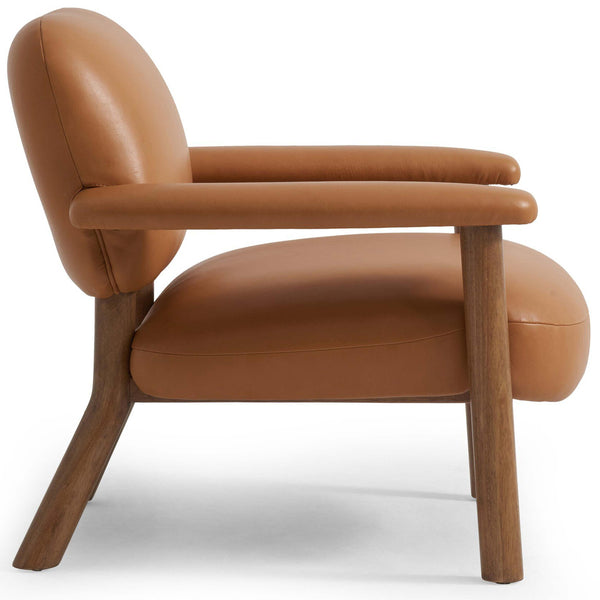 Home Fashion Eisley Leather Chair Trevino Camel By Four Hands