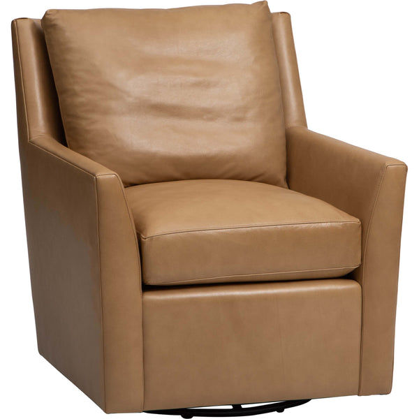 home fashion Embry Leather Swivel Chair Landry Fawn