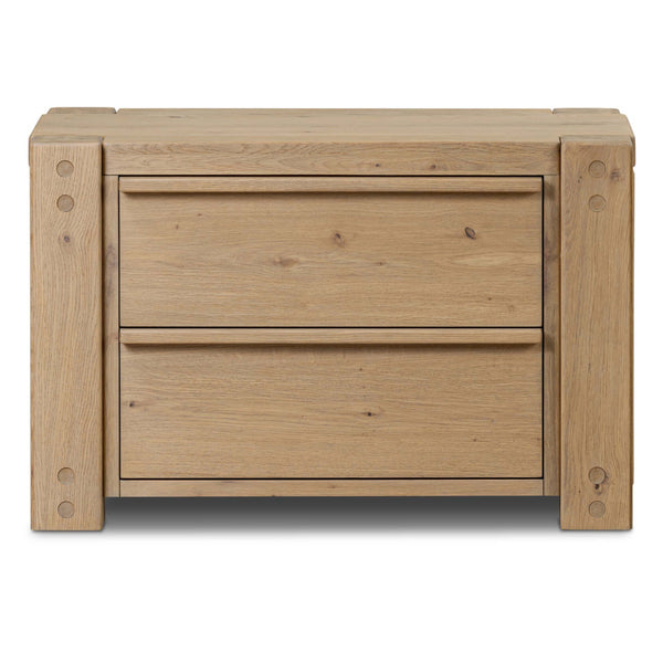 Home Fashion Emmer Nightstand Aged Smoked Oak By Four Hands